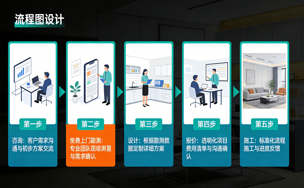 上海本地办公室装修公司一站式透明服务流程-从勘测到交付