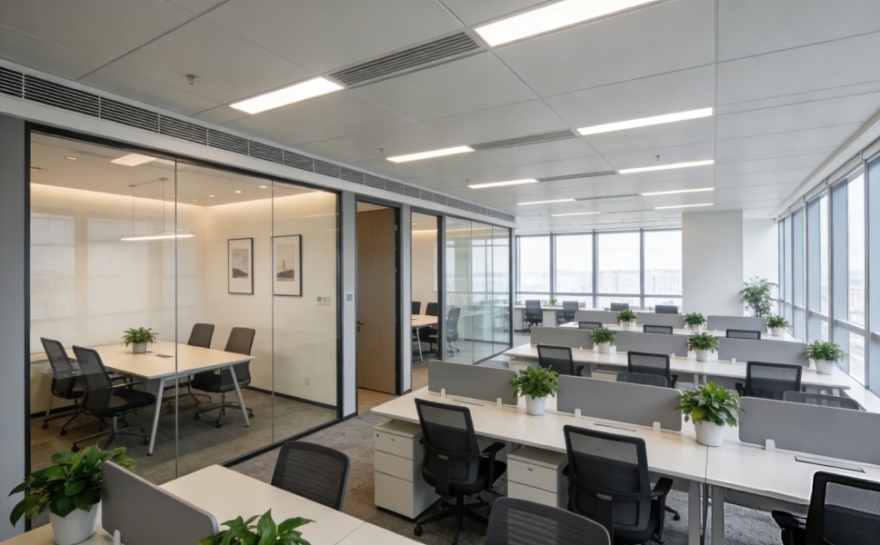 上海虹口写字楼装修完工实景图